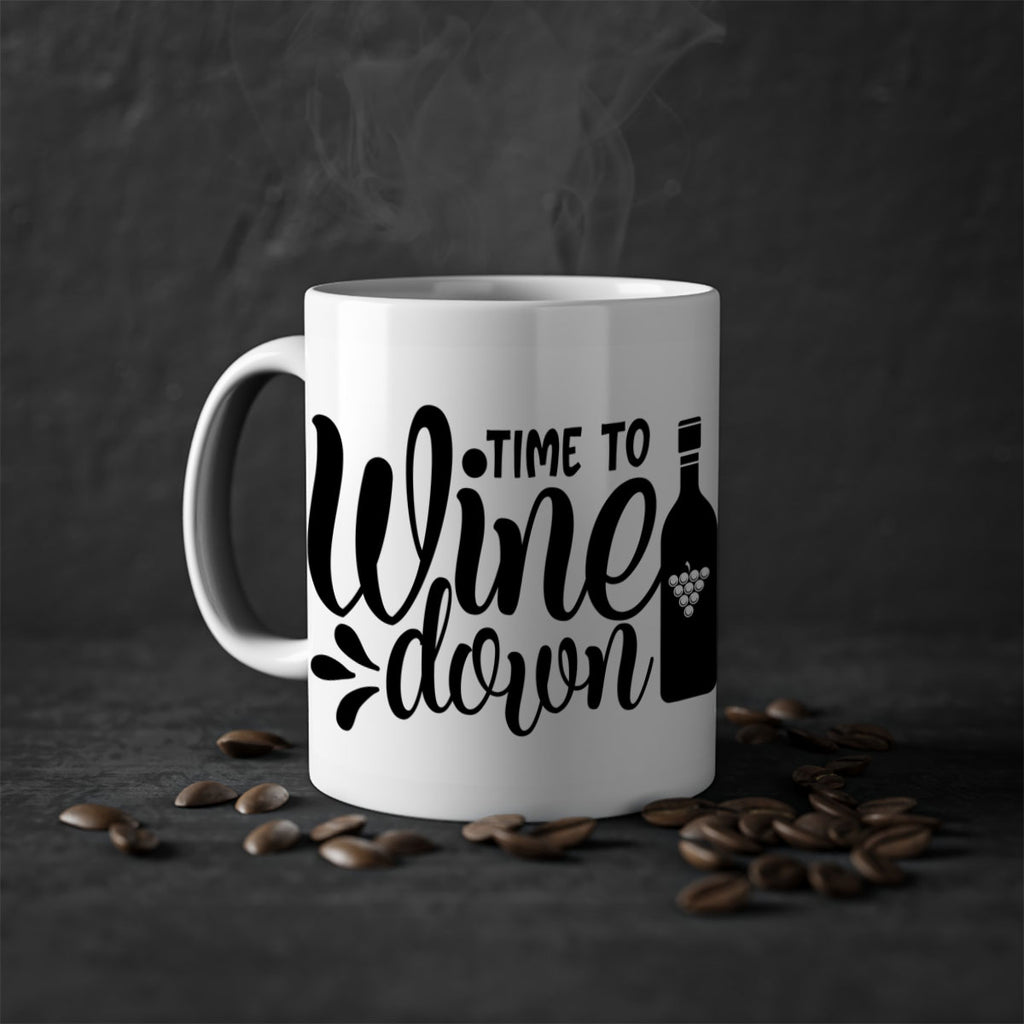 time to wine down 147#- wine-Mug / Coffee Cup