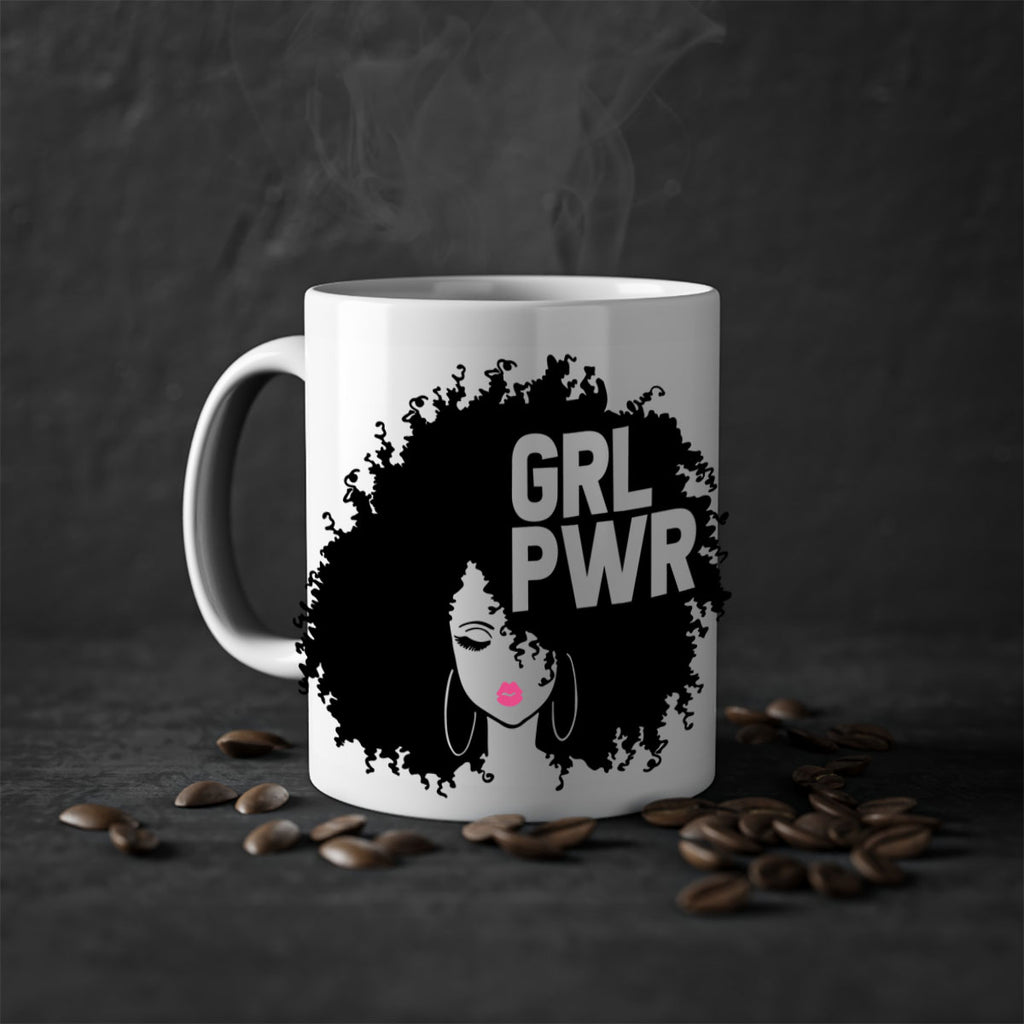 woman face grlpwr 1#- Black women - Girls-Mug / Coffee Cup
