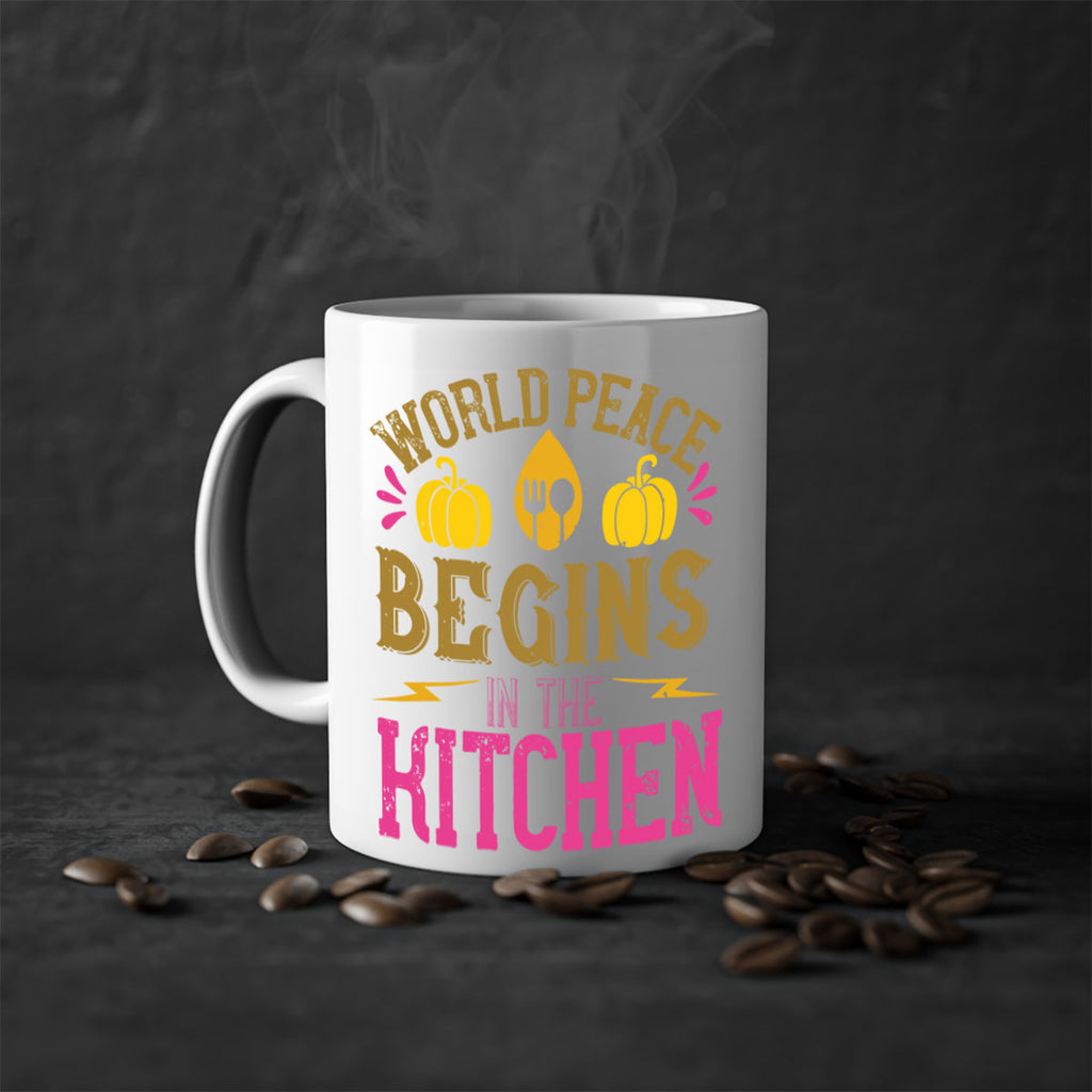 world peace begins in the kitchen 7#- vegan-Mug / Coffee Cup