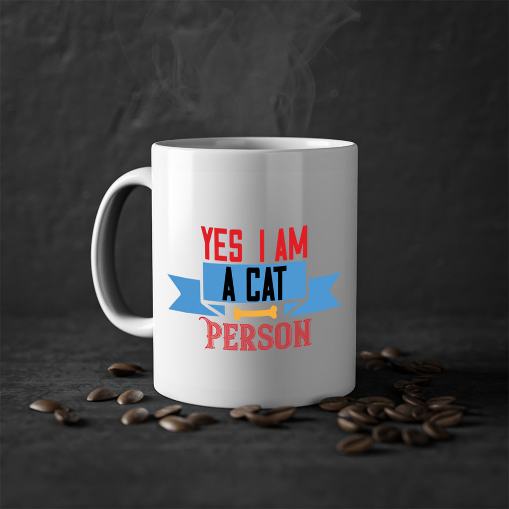 yes i am acat person Style 123#- cat-Mug / Coffee Cup