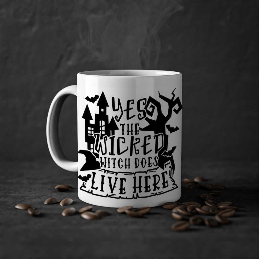yes the wicked witch does live here 2#- halloween-Mug / Coffee Cup